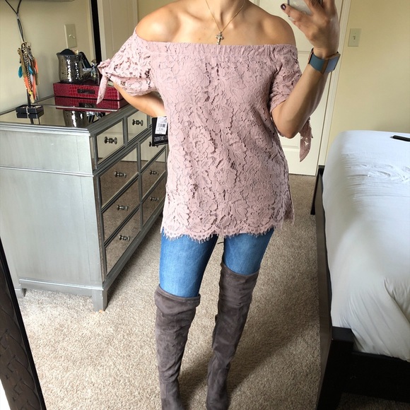 Miss Chievous Tops - Miss Chievous Muave Lace Top M